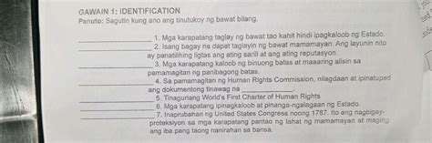 Identification in Tagalog.